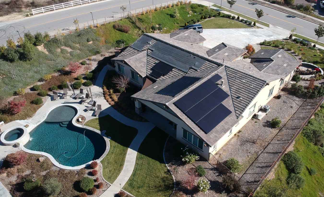 Solar panels on a rooftop in Las Vegas